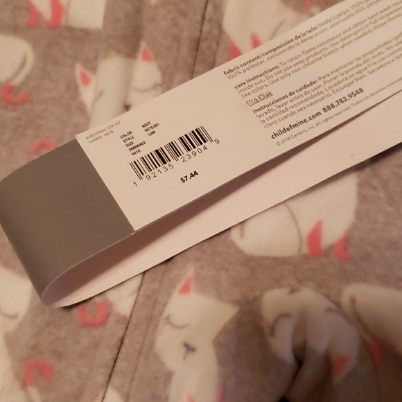 Brand new fleece cat footies - Picture 2 of 3